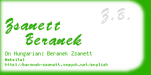 zsanett beranek business card